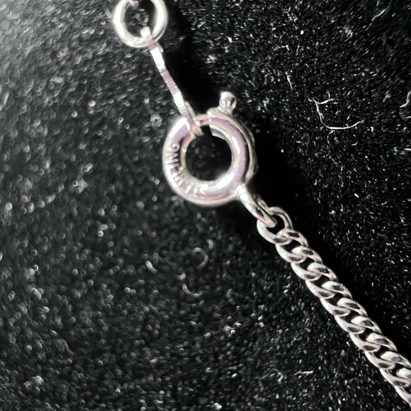 Sterling and Amethyst Heart Shaped Pendant with 18” Chain Sterling Chain - Picture 3 of 3